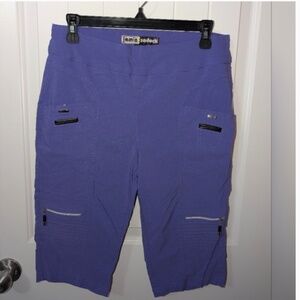 Jamie Sadock Skinnylicious Knee Capris Women's 10 Purple
